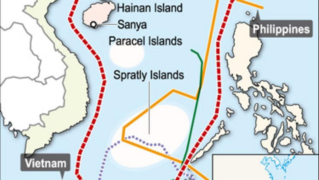 map of southeast asia sea, sanya, paracel islands, spratly islands