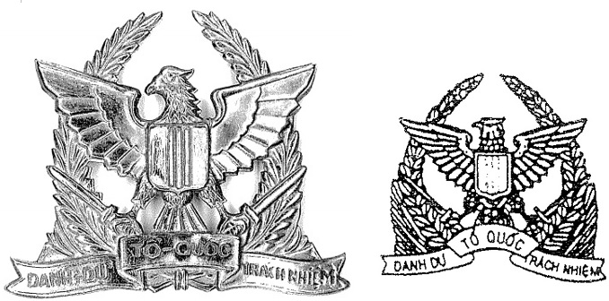 quân sử, quân sự Việt Nam, tổ quốc danh dự trách nhiệm, huy hiệu quân đội quốc gia Việt Nam Cộng Hòa