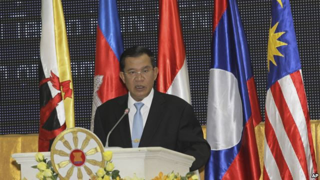 hunsen, cambodge, cambodia, asean, pacific, 45th asean foreign ministers's meeting