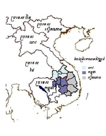 Bản đồ Việt Nam Cao Miên