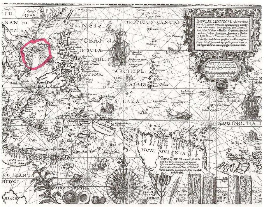 Insvlae Molvccae Costa De Pracel 1617