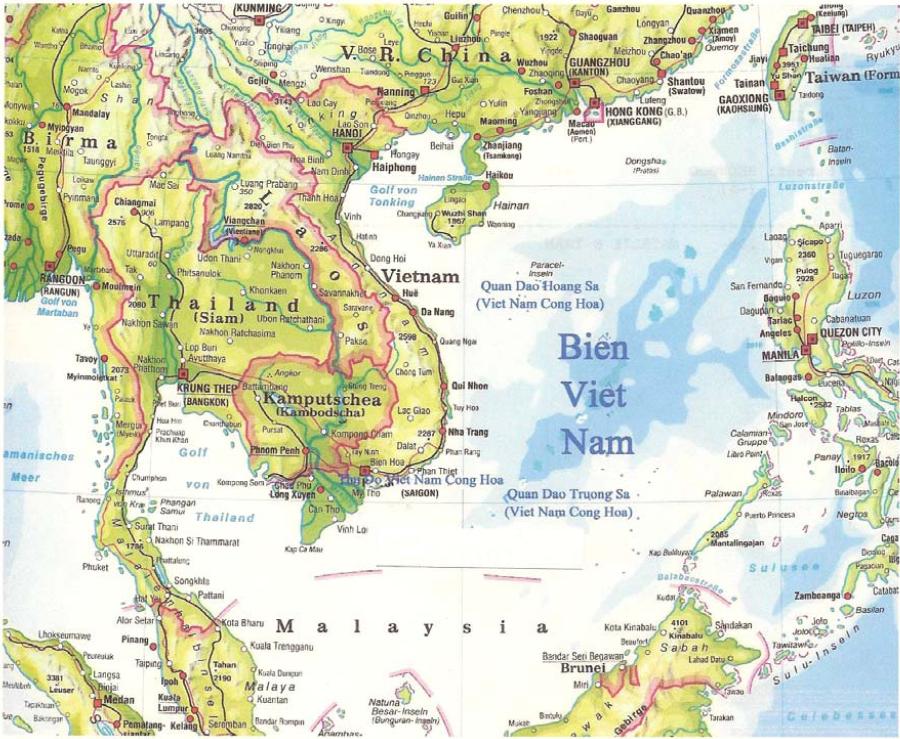 Vietnam sea in southeast asia