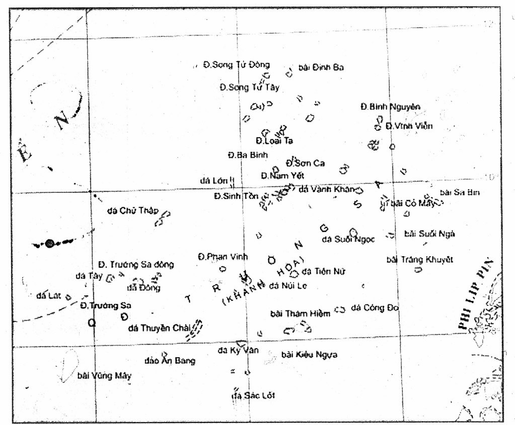 map of spratly island