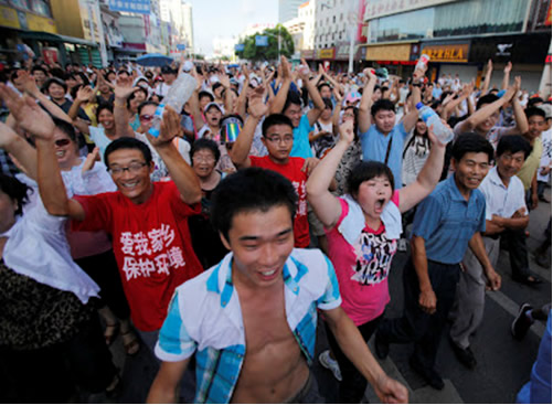 biểu tình ỏ quidong, khải đông