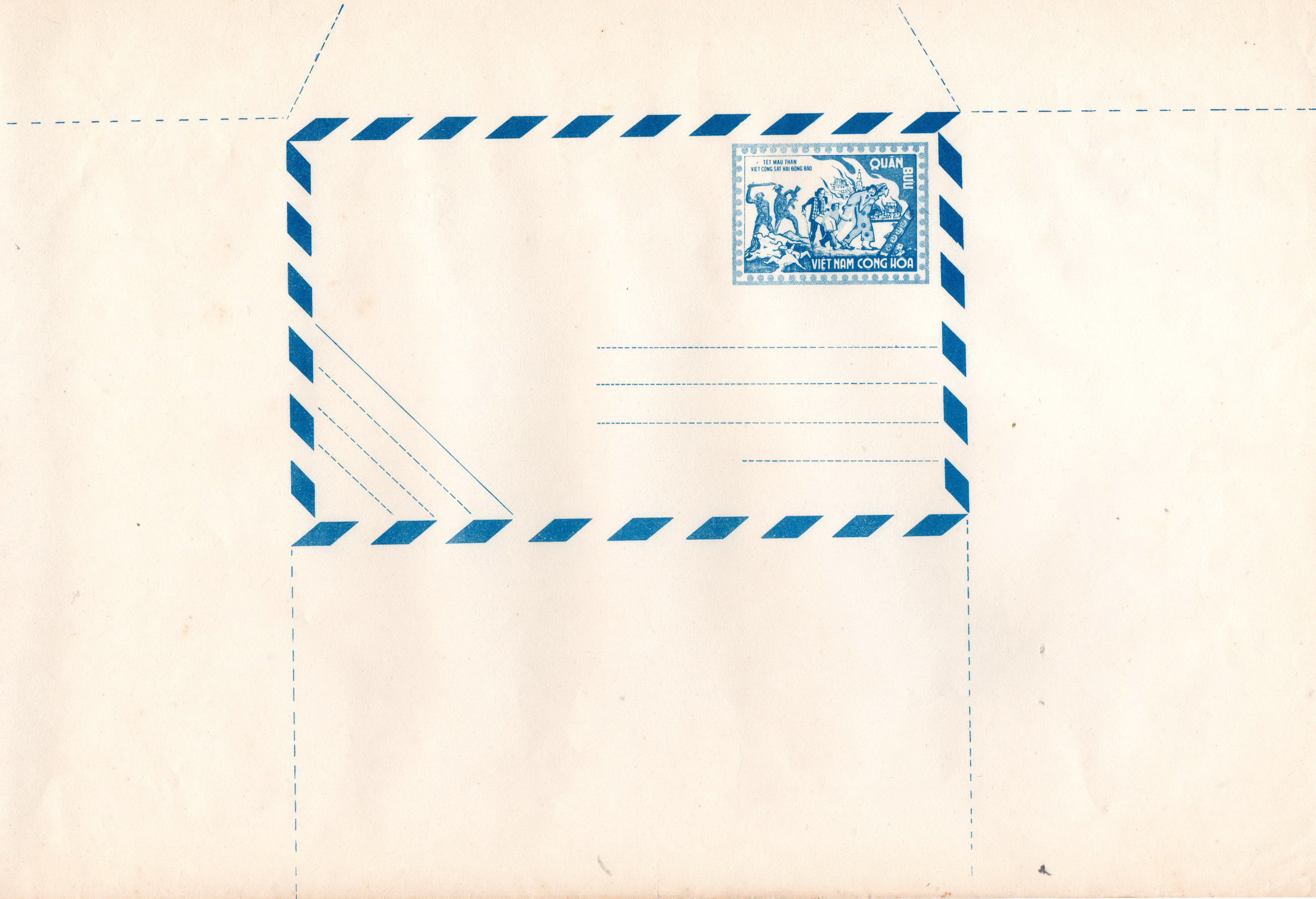 hàng không bưu chính, aérogramme, thảm sát mậu thân 1968, massacre hue
