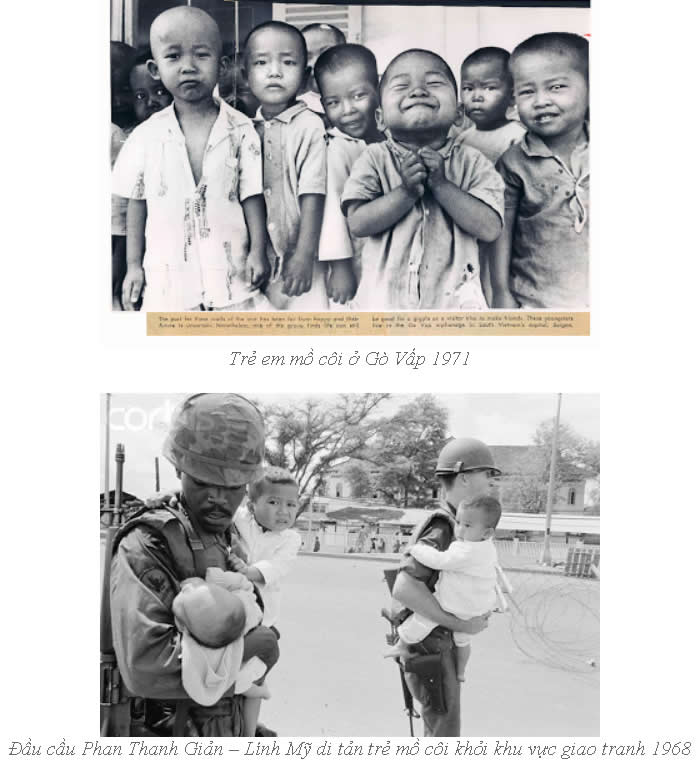 trẻ em mồ côi ở gò vấp 1971, la guerre du viet nam, viet nam war, cầu phan thanh giản