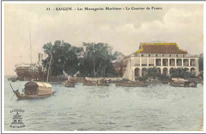 Messagerie Maritimes, bên phải Hotel Messageries Maritime 1912. Nguồn: Cục Hành Hải France, hồ tập chương, nguyễn tất thành, nguyễn ái quốc, hồ chí minh