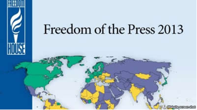 freedom house, freedom of the press 2013