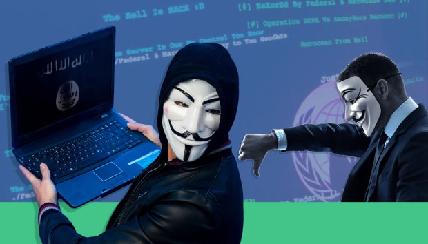 hacker anonymous against isil