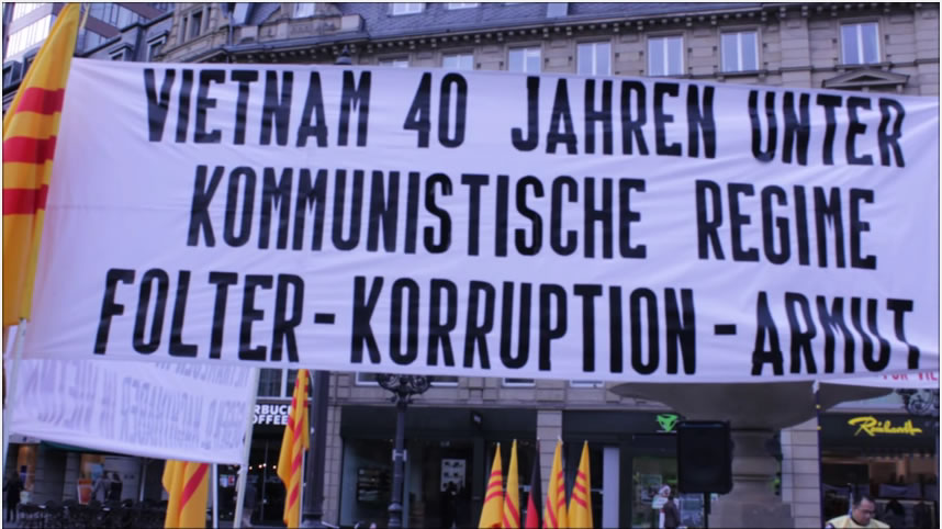 biểu tình chống trương tấn sang ngày 25-11-2015 ở Frankfurt, germany