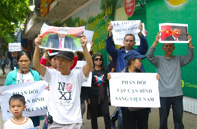 dân hà nội biểu tình chống tập cận bình đến Việt Nam ngày 05-11-15, no Xi