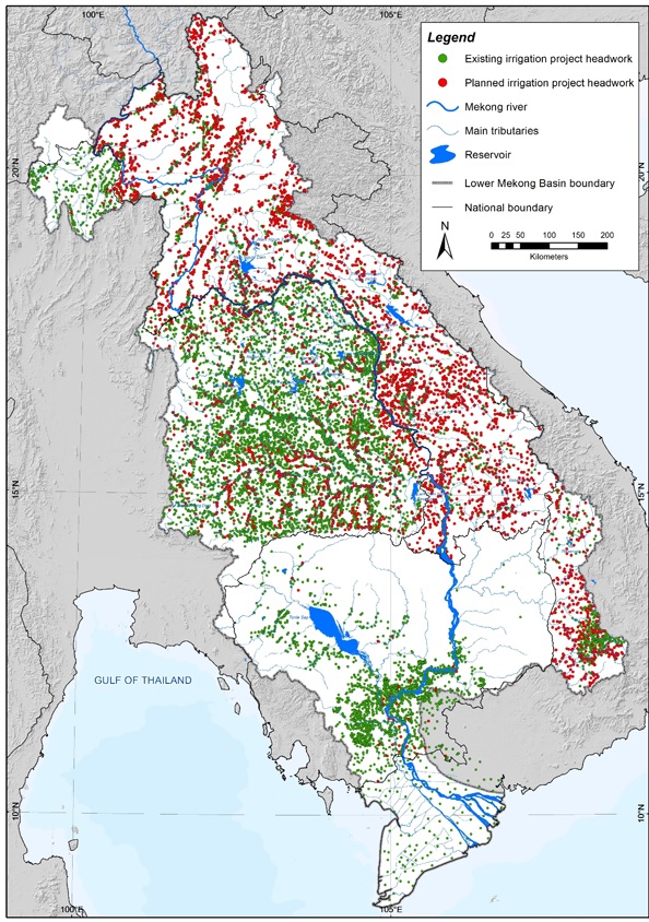 đồng bằng sông cửu long hạn hán, mekong river delta, Các dự án thủy nông trong hạ lưu vực Mekong [17] 