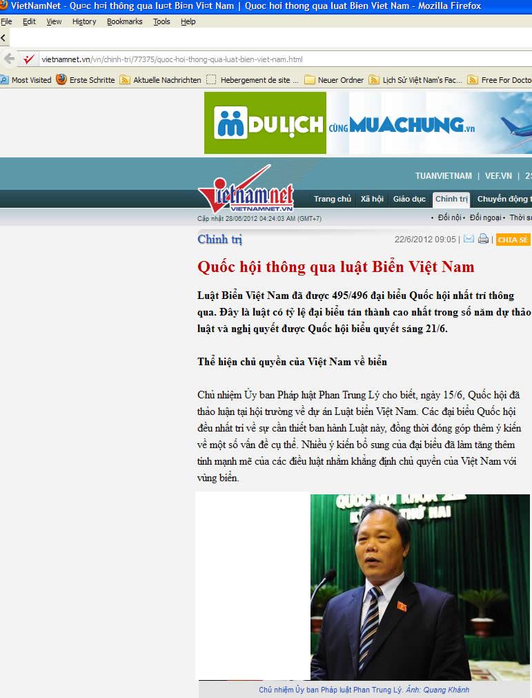vietnam.net, luật biển việt nam
